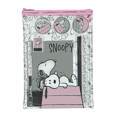 Snoopy - Conjunto de Escrita com Bolsa