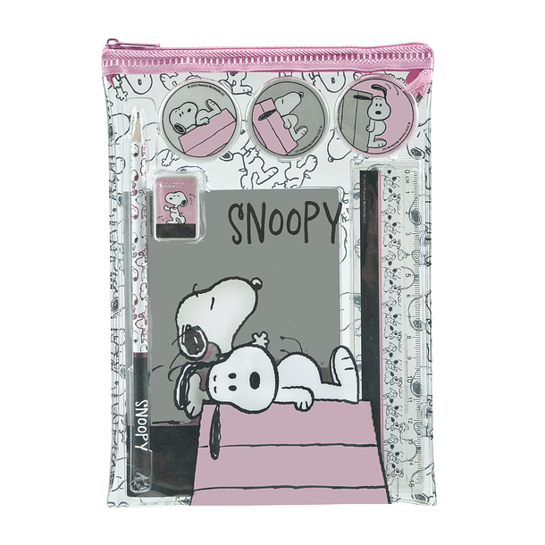 Snoopy - Conjunto de Escrita com Bolsa 1