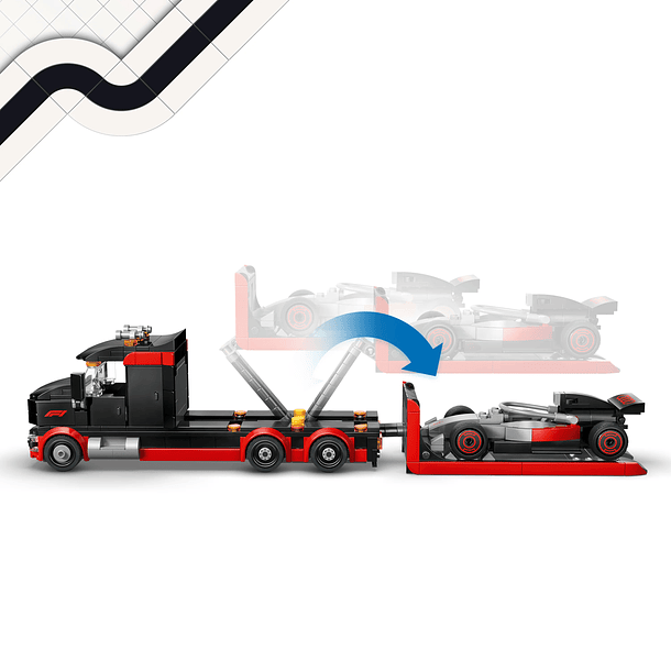 Camião de Exposição de F1 com Carro de Corrida de F1 Audi 3