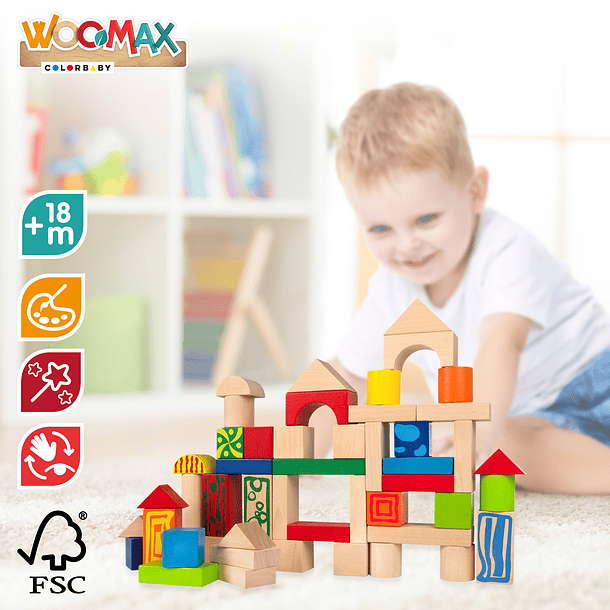 Woomax - Balde 50 Blocos de Madeira 6