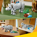 Animais Selvagens: Rinoceronte Majestoso com Aves 8