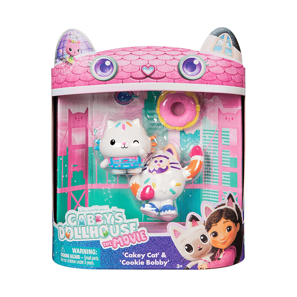Gabby's Dollhouse The Movie - Pack Figuras Cakey Cat & Cookie Bobby 1
