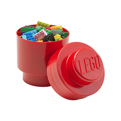 Caixa de Arrumação Redonda 1 Brick - Vermelho