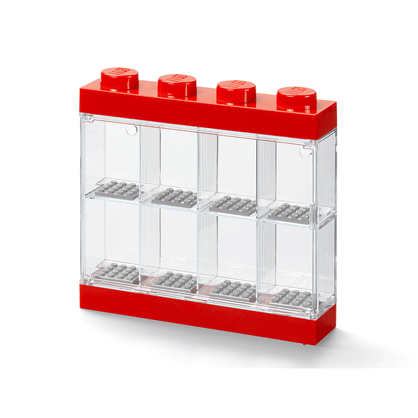 Caixa de Exposição para 8 Minifiguras - Vermelho 2