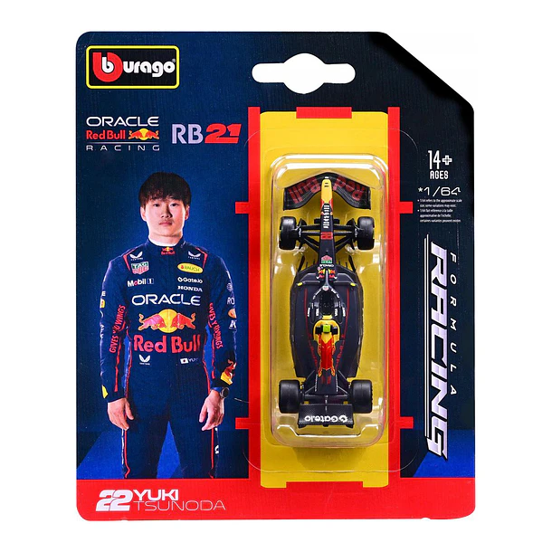 Bburago 1:64 - Formula 1 2025 Red Bull Racing RB21 #22 Yuki Tsunoda 1