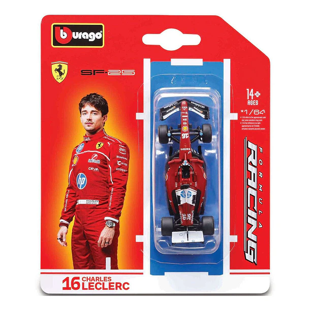 Bburago 1:64 - Formula 1 2025 Ferrari SF-25 #16 Charles Leclerc 1