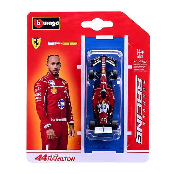 Bburago 1:64 - Formula 1 2025 Ferrari SF-25 #44 Lewis Hamilton 1