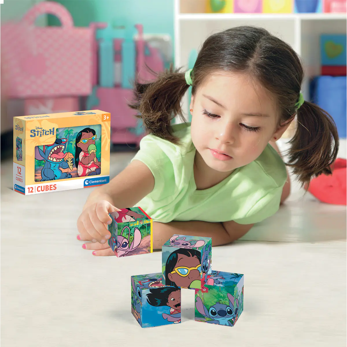 Puzzle 12 Cubos - Stitch | Cubos Luminosos