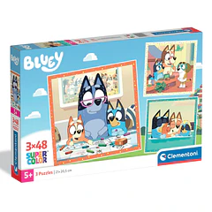 Puzzle 3 x 48 pçs - Bluey
