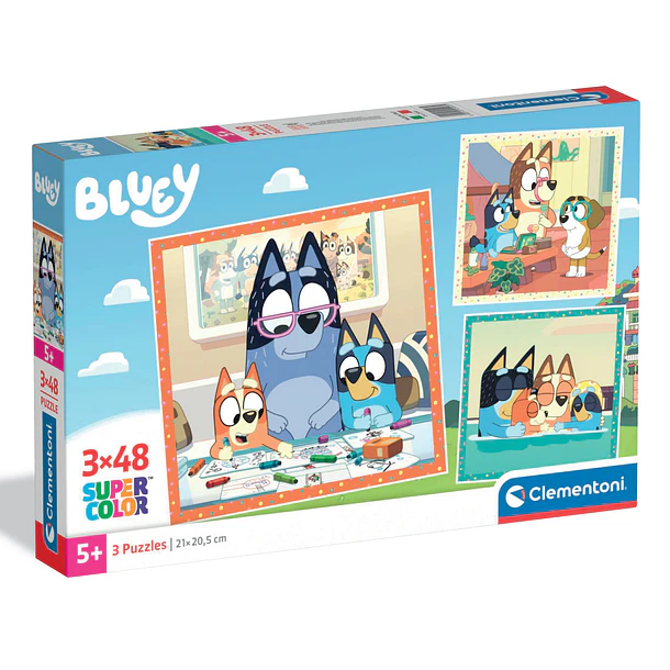 Puzzle 3 x 48 pçs - Bluey 1