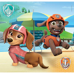 Puzzle 3 x 48 pçs - Patrulha Pata na Praia