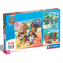 Puzzle 3 x 48 pçs - Patrulha Pata na Praia