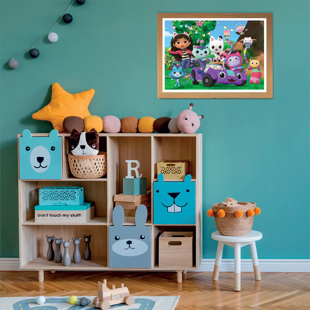 Puzzle 104 pçs - Gabby's Dollhouse e Amigos | Cubos Luminosos