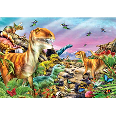 Puzzle Super 104 pçs - Land of Dinosaurs