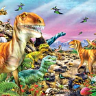 Puzzle Super 104 pçs - Land of Dinosaurs 2