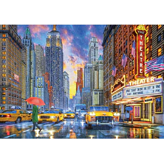 Puzzle 2000 pçs - Rainy Manhattan