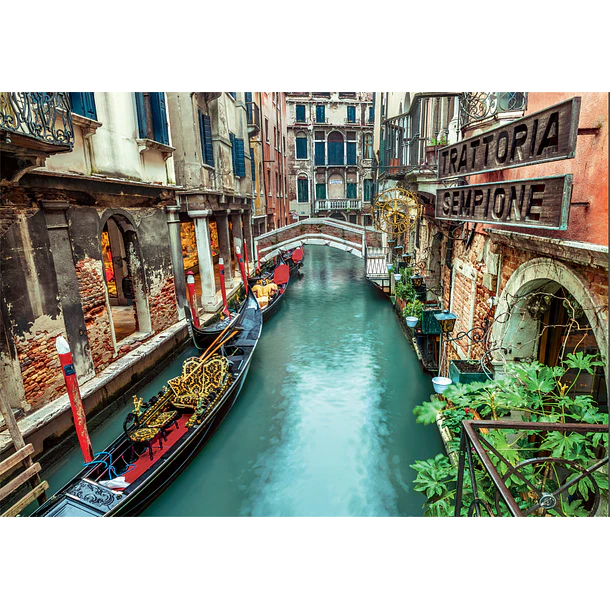 Puzzle 1000 pçs - Canal de Veneza 2