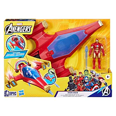 Marvel Avengers - Jato de Compate com Lança-Dardo Iron Man