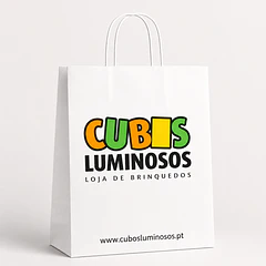 Saco Papel Cubos Luminosos 32x42cm