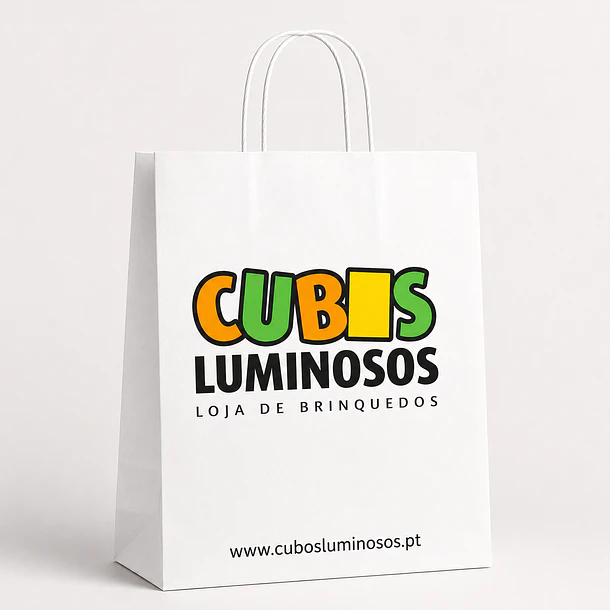 Saco Papel Cubos Luminosos 32x42cm 