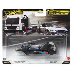 Hot Wheels Team Transport - 2024 Ford Mustang RTR Spec 5-FD & Aero Lift