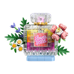 Frasco de Perfume com Decoração Floral