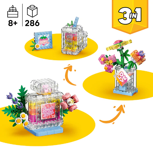 Frasco de Perfume com Decoração Floral 4