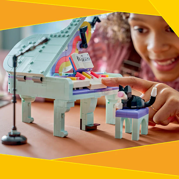 Piano de Decoração Musical com Gato 10