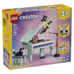 Piano de Decoração Musical com Gato