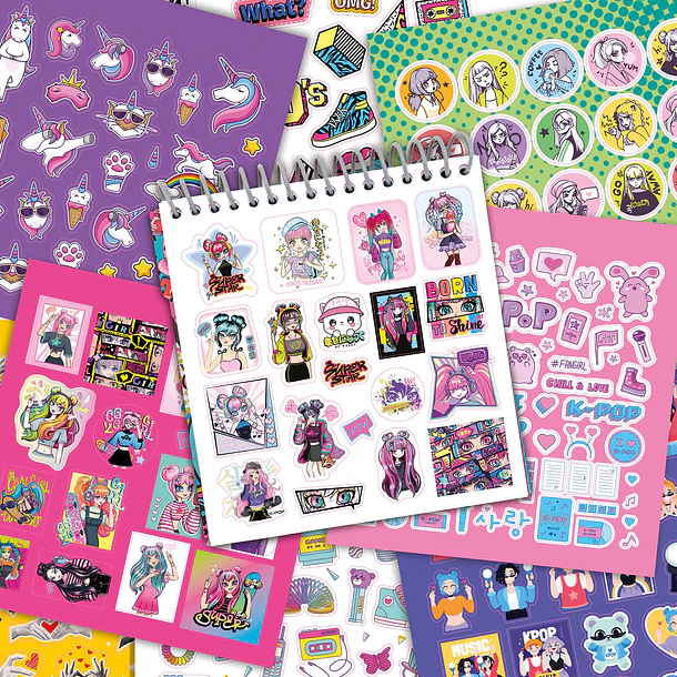 Livro com + 500 Stickers - Anime 3