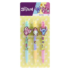 Stitch - Conjunto 3 Canetas Gel
