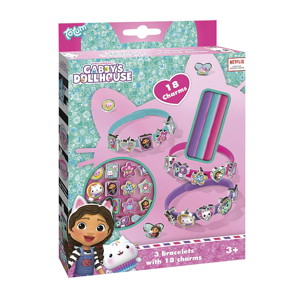 Gabby's Dollhouse - Kit Pulseiras Brilhantes com Pingentes 1