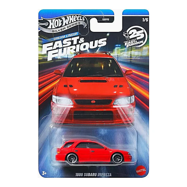 Hot Wheels Silver Series Dream Lineup Fast & Furious - 1999 Sabaru Impreza 