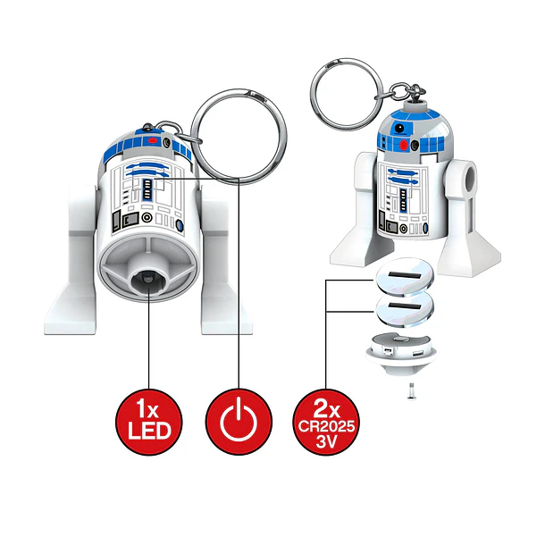 Porta-chaves com Lanterna R2-D2 3