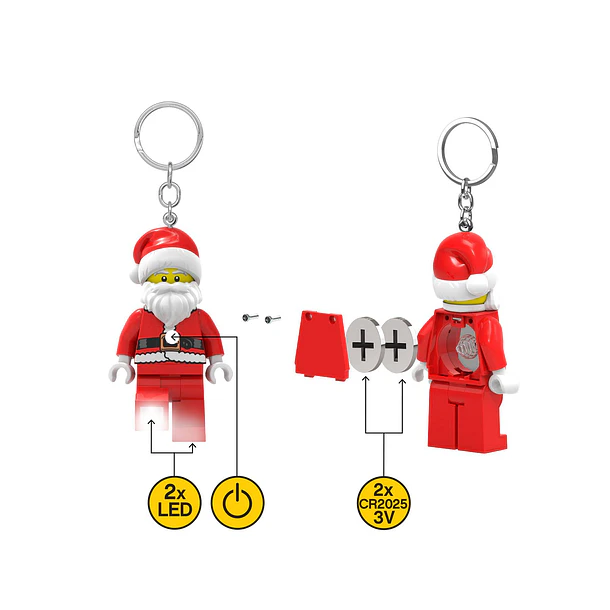 Porta-chaves com Lanterna Pai Natal 4