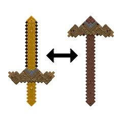 Minecraft - Espada Transformável em Picareta 2 em 1