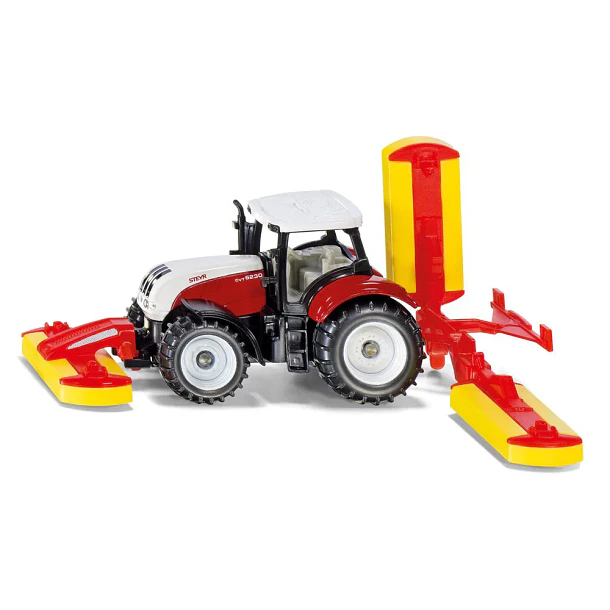Siku - Trator Combinação Steyr com Cortador Pöttinger 