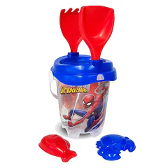 Balde Praia Transparente Spider-Man com Acessórios