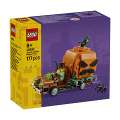 Carrinha Pick-Up com Abóbora de Halloween