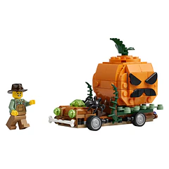 Carrinha Pick-Up com Abóbora de Halloween