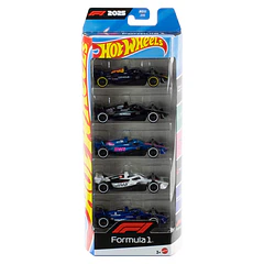 Hot Wheels - Pack 5 Veículos Fórmula 1 2025