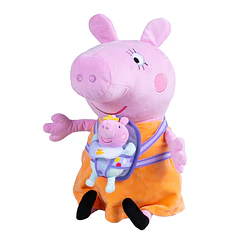 Peluche Mama Pig com Evie 33 cm