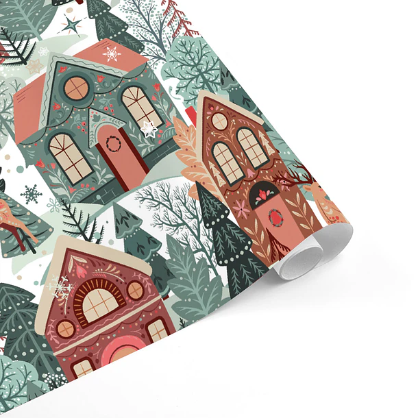 Rolo Papel Gingerbread House 6