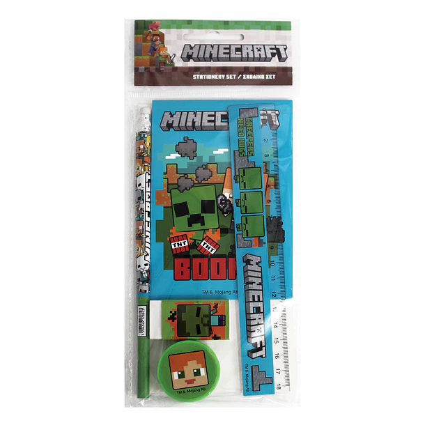 Conjunto Escolar - Minecraft 