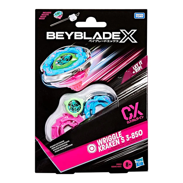 Beyblade X - Pião e Lançador Wriggle Kraken S 3-850 1