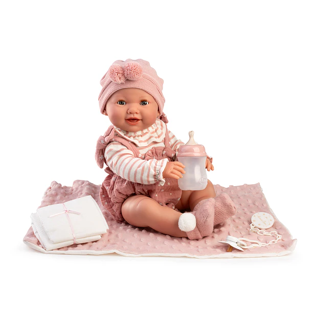 Boneca Mia Recém-Nascida 42 cm faz xixi com Manta 1