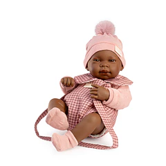 Boneca Indira Recém-Nascida 42 cm com Porta-Bebé
