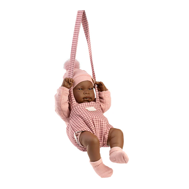 Boneca Indira Recém-Nascida 42 cm com Porta-Bebé 3