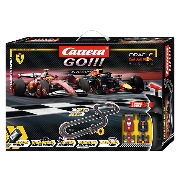 Carrera Go!!! - Pista Champion's Racing F1 Ferrari SF-25 vs. Red Bull Racing RB21 1