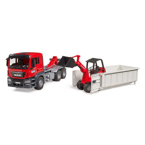 Camião MAN TGA com Contentor e Mini Escavadora Schäffer 3
